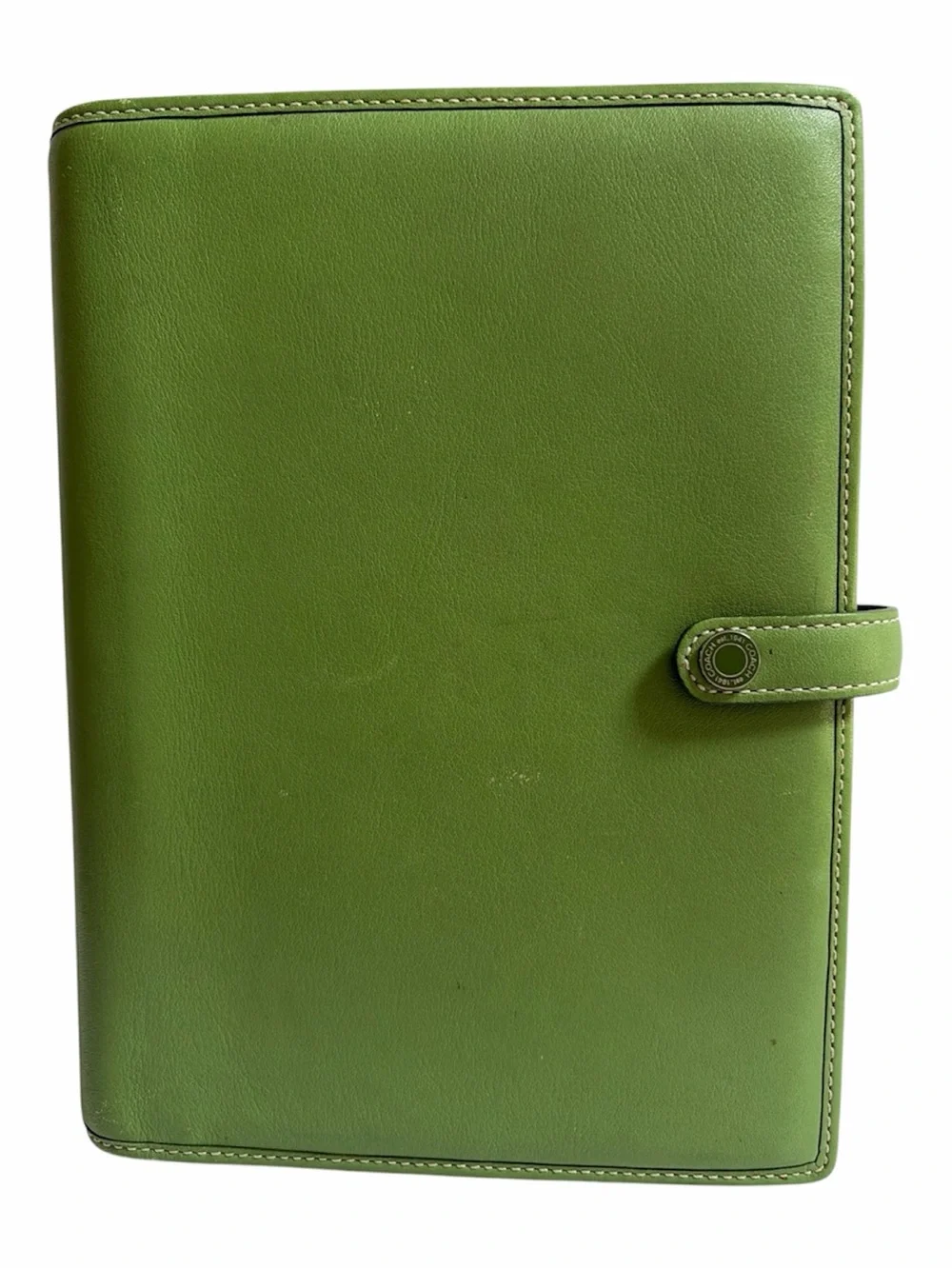 Share Coach Leather Agenda Planner Organizer Green 6